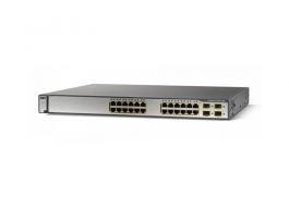 WS-C3750G-24TS-S - Cisco Catalyst 3750 24-Port 24 x 10/100/1000T RJ-45 Layer3 1U Rack-mountable Manageable Switch