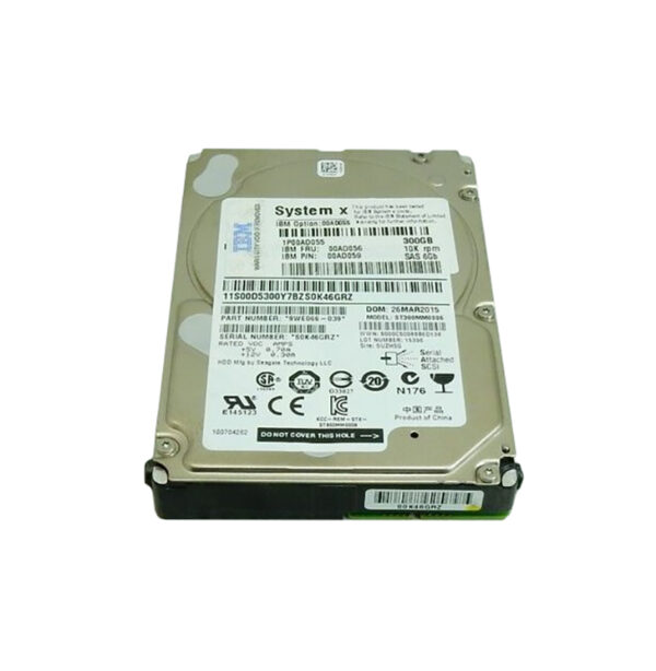 00AD056 - IBM 300GB 10000RPM SAS 6Gb/s 2.5-Inch Hard Drive
