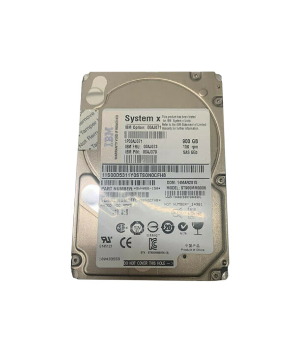 00AJ073 - IBM 900GB 10000RPM SAS 6Gb/s Hot Swappable 2.5-Inch Hard Drive