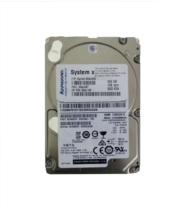 00AJ097 - IBM 300GB 10000RPM SAS 6Gb/s Hot-Swappable 2.5-Inch Hard Drive
