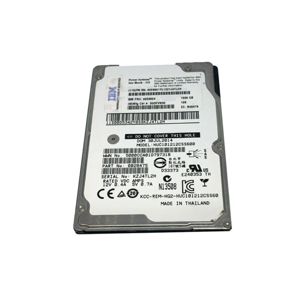 00E9924 - IBM 1.2TB 10000RPM SAS 6Gb/s 2.5-Inch Hard Drive for AIX and Linux Based Server Systems