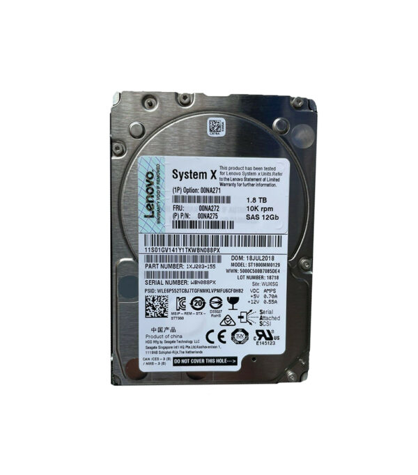 00NA275 - IBM 1.8TB 10000RPM SAS 12Gb/s 128MB Cache 2.5-Inch Hard Drive for Storwize V7000 Gen2