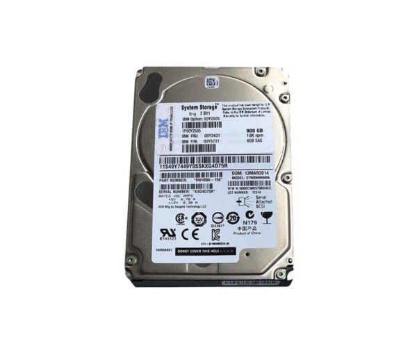 00Y2431 - IBM 900GB 10000RPM SAS 6Gb/s Hot Swappable 2.5-Inch Hard Drive with Tray for Storewize V3500 V3700