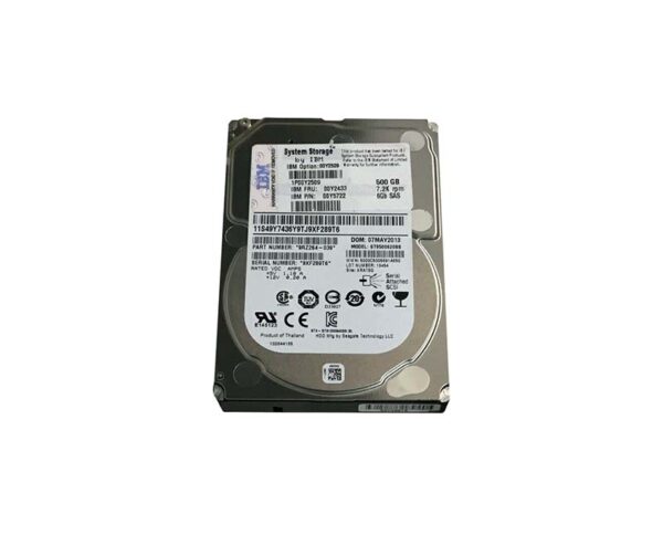 00Y2509 - IBM 500GB 7200RPM 2.5-inch NL SAS 6GB/s Hot Swapable Hard Drive with Tray for Storage System V3700
