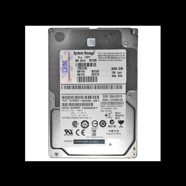 00Y5718 - IBM 300GB 15000RPM SAS 6Gb/s 2.5-Inch Hard Drive for Storwize V3700