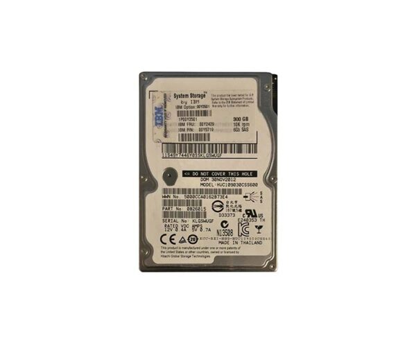 00Y5719 - IBM 300GB 10000RPM SAS 6Gb/s 64MB Cache 2.5-Inch Hard Drive