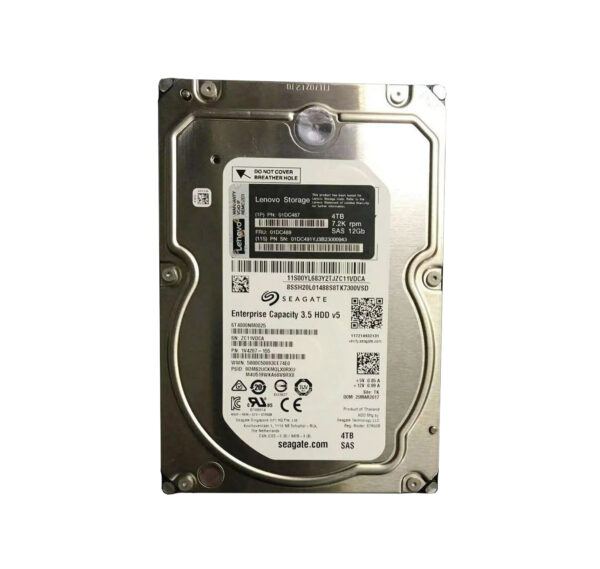 01DC487 - Lenovo 4TB 7200RPM SAS 12Gb/s Hot-Swappable 3.5-Inch Near Line Hard Drive with Tray for Storage D1212 4587