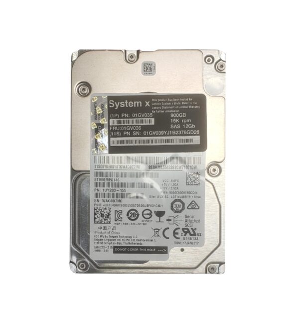 01GV035 - Lenovo 900GB 15000RPM SAS 12Gb/s Hot Swappable 2.5-Inch Hard Drive for Flex System x240 M5