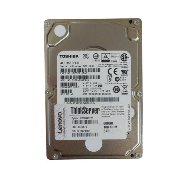 03T7876 - Lenovo 600GB 10000RPM SAS 6Gb/s 2.5-Inch Hard Drive