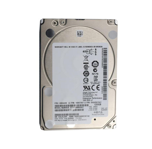 03X4439 - Lenovo 1.2TB 10000RPM SAS 6Gb/s 2.5-Inch Hard Drive for ThinkServer Gen5