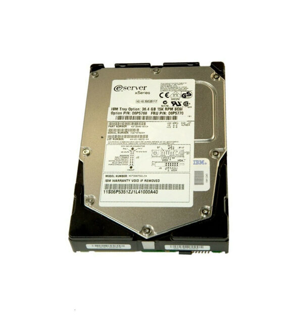 06P5768 - IBM 36.4GB 15000RPM Ultra160 SCSI 80-Pin Hot Swappable 3.5-Inch Hard Drive with Tray