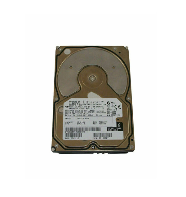 07N3110 - IBM 18.3GB 7200RPM Ultra160 SCSI 68-Pin 4MB Cache 3.5-Inch Hard Drive
