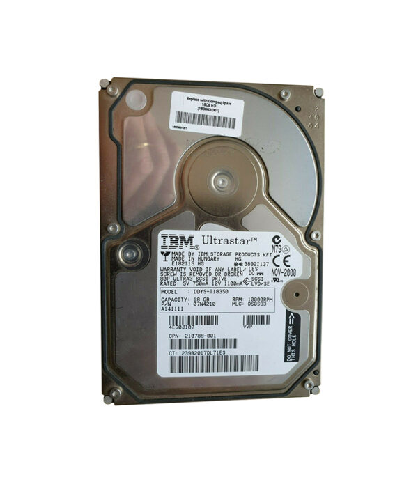 07N4210 - IBM 18.2GB 10000RPM Ultra160 SCSI 68-Pin 4MB Cache 3.5-Inch Hard Drive