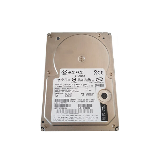 07N8782 - IBM 36.7GB 10000RPM Ultra320 SCSI 68-Pin 8MB Cache 3.5-Inch Hard Drive