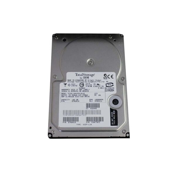 07N9418 - IBM 146GB 10000RPM Ultra320 SCSI 80-Pin 8MB Cache 3.5-Inch Hard Drive