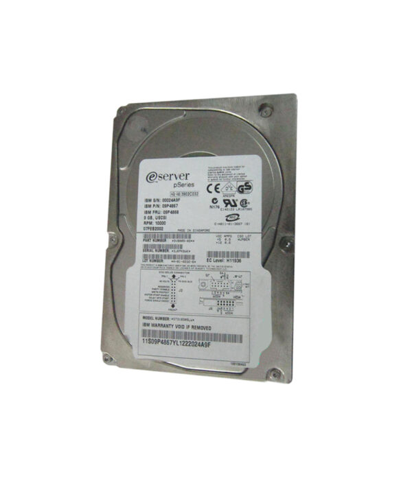 09P4867 - IBM 9.1GB 10000RPM Ultra160 SCSI 68-Pin 4MB Cache 3.5-Inch Hard Drive for pSeries RS/6000