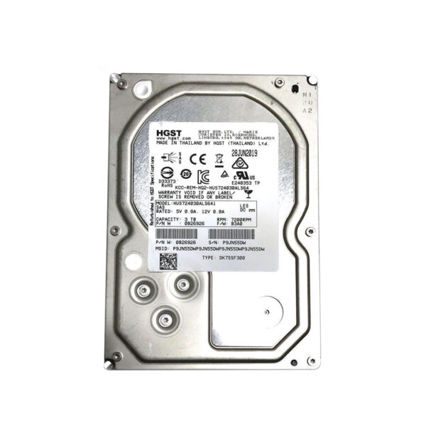 0B26926 - HGST Ultrastar 7K4000 Series 3TB 7200RPM SAS 6Gb/s 64MB Cache 512n (TCG) 3.5-inch Enterprise Hard Drive
