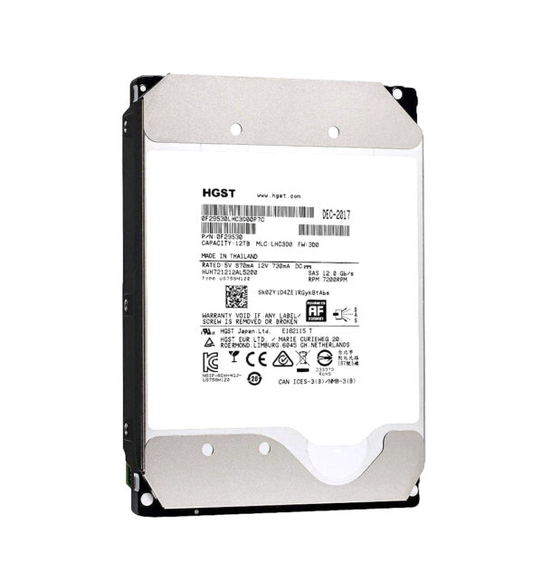 0F29530 - HGST Ultrastar He12 Series 12TB 7200RPM SAS 12Gb/s 256MB Cache (512e) (Instant Secure Erase Encryption) 3.5-inch Hard Drive