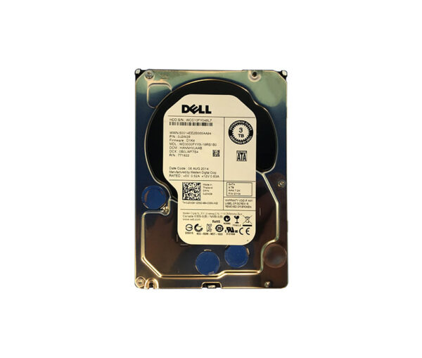 0J2W28 - Dell 3TB 7200RPM SATA 6Gb/s Hot-Pluggable 3.5-Inch Hard Drive with Tray for PowerEdge Server