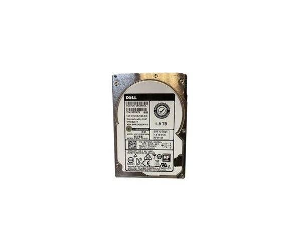 0VTHDD - Dell 1.8TB 10000RPM SAS 12Gb/s Hot-Pluggable 64MB Cache Dual Port (512e) 2.5-Inch Hard Drive with Tray for PowerEdge Server & PowerVault Server