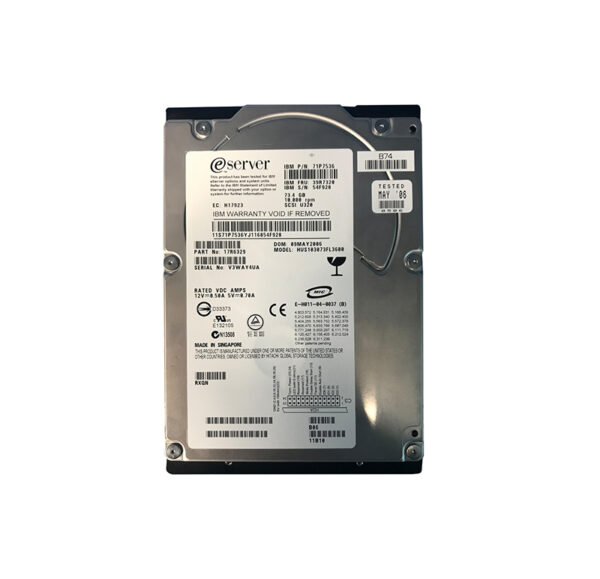 17R6329 - IBM 73GB 10000RPM Ultra320 SCSI 68-Pin 8MB Cache 3.5-Inch Hard Drive