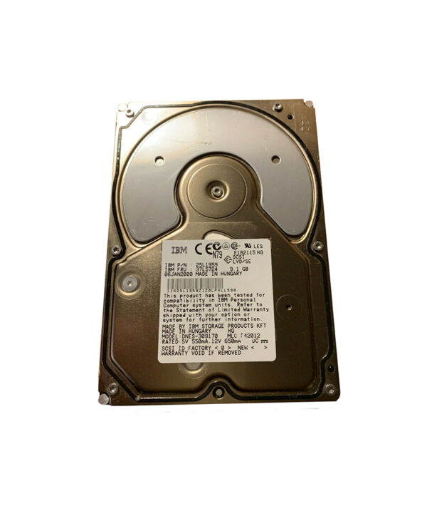 25L1959 - IBM Ultrastar 18ES 9.1GB 7200RPM Wide Ultra2 SCSI 80-Pin 2MB Cache 3.5-Inch Hard Drive