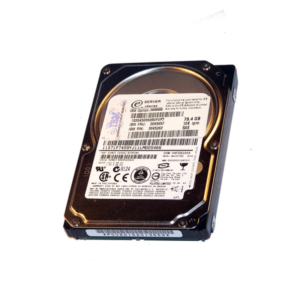 26K5262 - IBM 73.4GB 10000RPM SAS 3Gb/s Hot Swappable 2.5-Inch Hard Drive