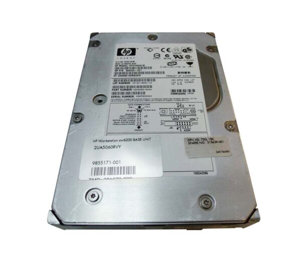 315639-001-R - HP 72.8GB 15000RPM Ultra320 SCSI LVD 68-Pin 3.5-Inch Hard Drive