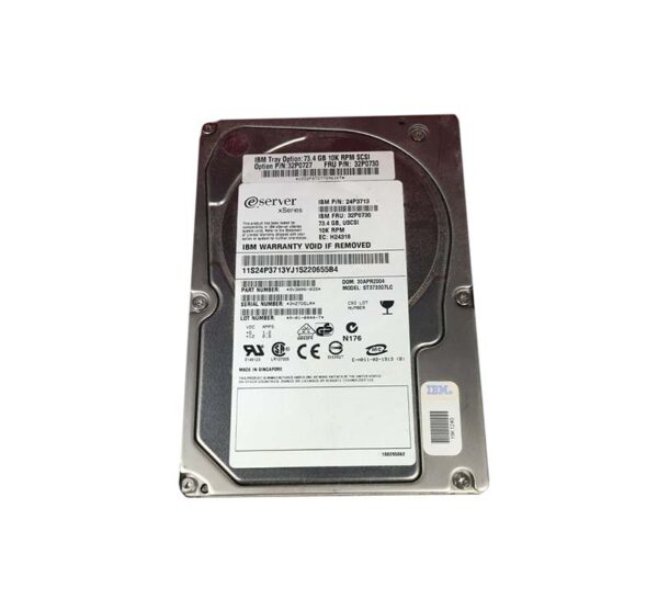 32P0727 - IBM 73.4GB 10000RPM Ultra320 SCSI 80-Pin Hot Swappable 3.5-Inch Hard Drive