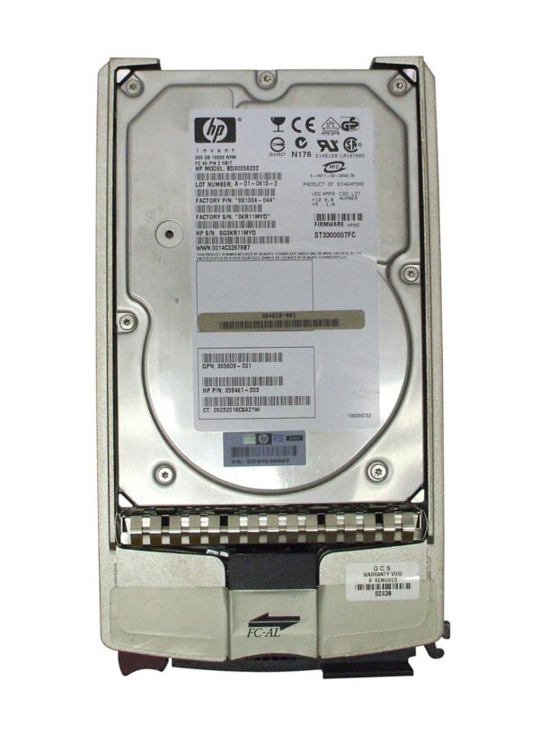 359461R-003 - HP 300GB 10000RPM Fibre Channel 2Gb/s Hot-Pluggable Dual Port 3.5-inch Hard Drive