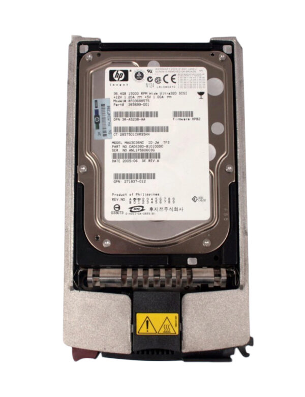 365699R-001 - HP 36.4GB 15000RPM Ultra320 SCSI Hot-Pluggable LVD 80-Pin 3.5-inch Hard Drive with Tray for ProLiant Server
