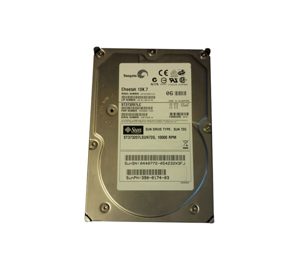 390-0174 - Sun 73GB 10000RPM Ultra-320 SCSI Hot-Pluggable 80-Pin (LVD) 3.5-Inch Hard Drive