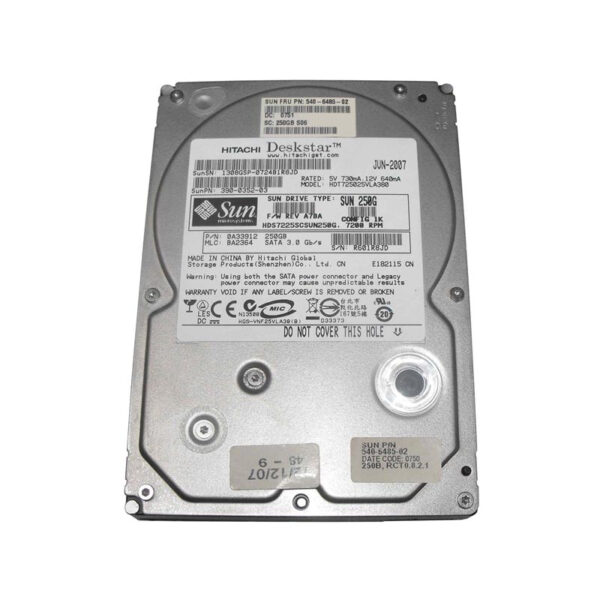 390-0352-02 - Sun 250GB 7200RPM SATA 3Gb/s 3.5-Inch Hard Drive
