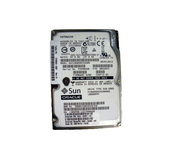 390-0488-02 - Sun 600GB 10000RPM SAS 6Gb/s 64MB Cache 2.5-Inch Hard Drive