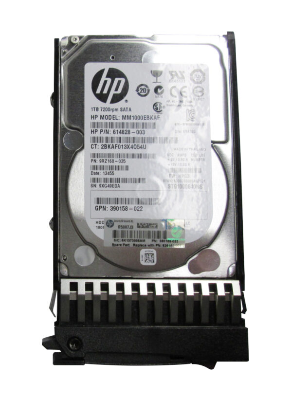 390158-022 - HP 1TB 7200RPM SATA 3Gb/s SFF 2.5-inch Midline Hard Drive with Tray for Gen1/7 ProLiant Server & Storage Array