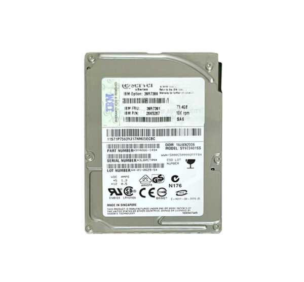 39R7391 - IBM 73GB 10000RPM SAS 3Gb/s Hot Swappable 2.5-Inch Hard Drive
