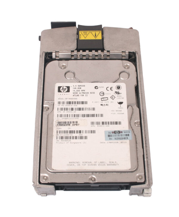 3R-A6420-AA - HP 146GB 15000RPM Ultra320 SCSI 8MB Cache Hot-Pluggable LVD 80-Pin 3.5-inch Hard Drive