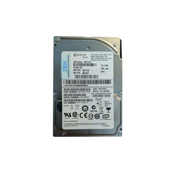 40K1132 - IBM 73GB 10000RPM SAS 3Gb/s Hot Swappable 2.5-Inch Hard Drive with Tray