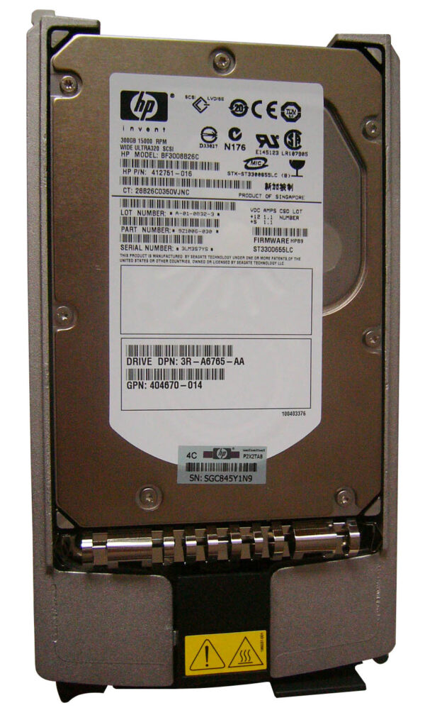 412751R-016 - HP 300GB 15000RPM Ultra320 SCSI Hot-Pluggable LVD 80-Pin 3.5-inch Hard Drive for ProLiant Servers