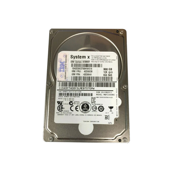 42D0614 - IBM 300GB 10000RPM SAS 6Gb/s Hot-Swappable 2.5-Inch Hard Drive