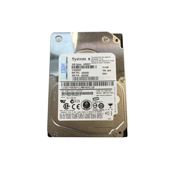 43X0839 - IBM 73.4GB 15000RPM SAS 3Gb/s 16MB Cache 2.5-Inch Hard Drive
