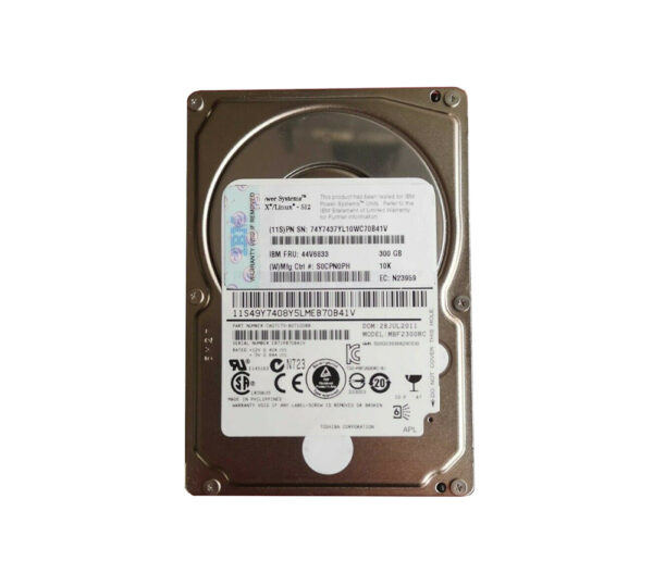 44V6833 - IBM 300GB 10000RPM SAS 6Gb/s Hot-Swappable 16MB Cache 2.5-Inch Hard Drive