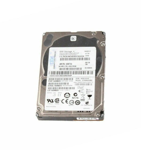 45W7732 - IBM 600GB 10000RPM SAS 6Gb/s Hot Swappable 2.5-Inch Hard Drive for DS8000