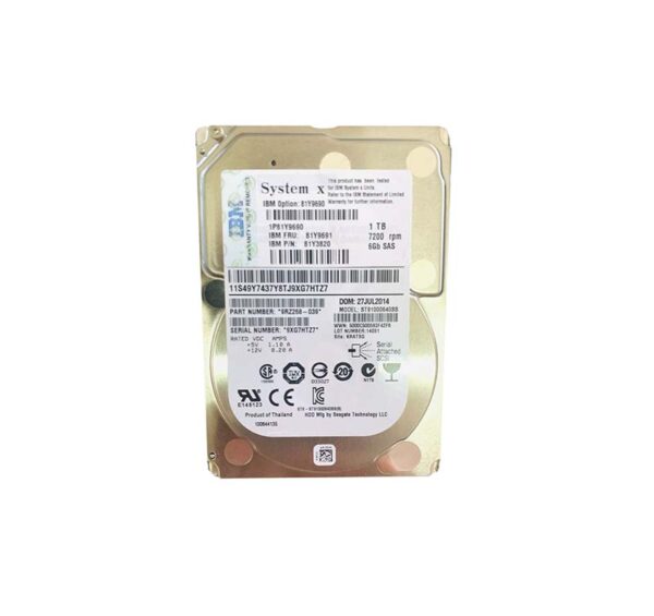 81Y3820 - IBM 1TB 7200RPM SAS 6Gb/s Hot Swappable 2.5-Inch Hard Drive