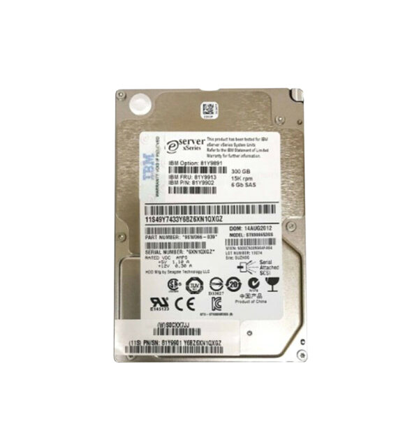 81Y9913 - IBM 300GB 15000RPM (SAS-6GBPS) 2.5-inch Hard Drive