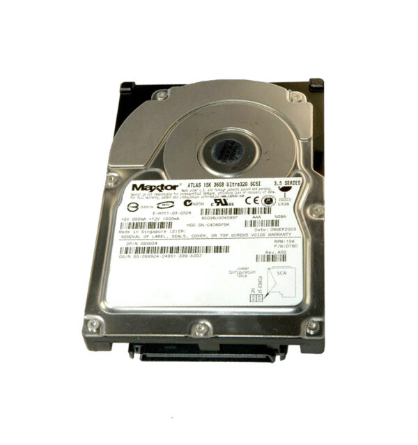8C036J0 - Maxtor Atlas 36GB 15000RPM Ultra320 SCSI 8MB Cache 80-Pin Low Profile Hot Pluggable 3.5-Inch Hard Drive