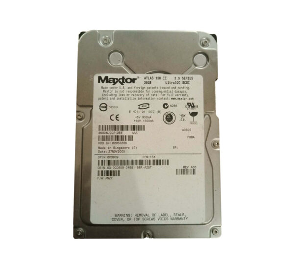 8J300J0 - Maxtor Atlas 300GB 10000RPM Ultra-320 SCSI 8MB Cache 80-Pin Low Profile 3.5-Inch Hard Drive