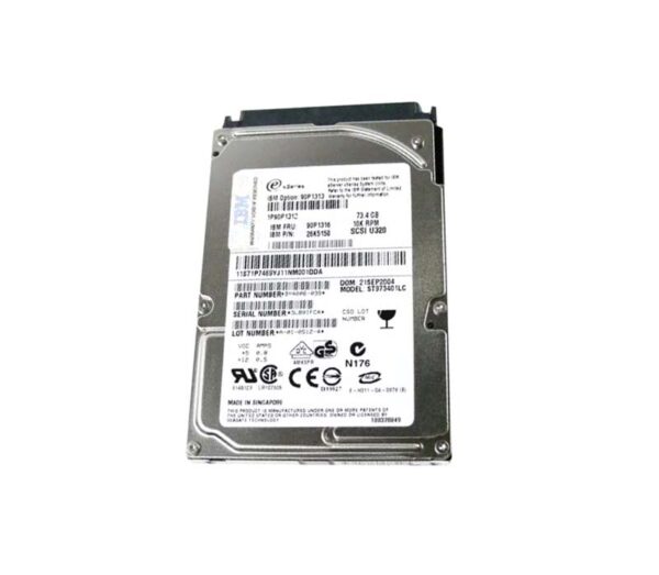 90P1316 - IBM 73.4GB 10000RPM Ultra320 SCSI 80-Pin 8MB Cache 2.5-Inch Hard Drive for BladeCenter