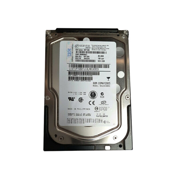 90P1383 - IBM 36.4GB 15000RPM Ultra320 SCSI Hot Swappable 8MB Cache 3.5-Inch Hard Drive with Tray