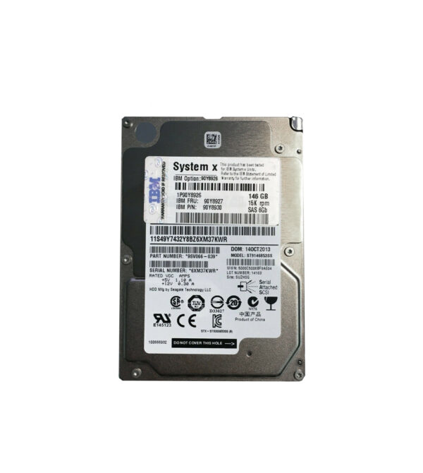 90Y8930 - IBM 146GB 15000RPM SAS 6Gb/s Hot Swappable 2.5-Inch Hard Drive